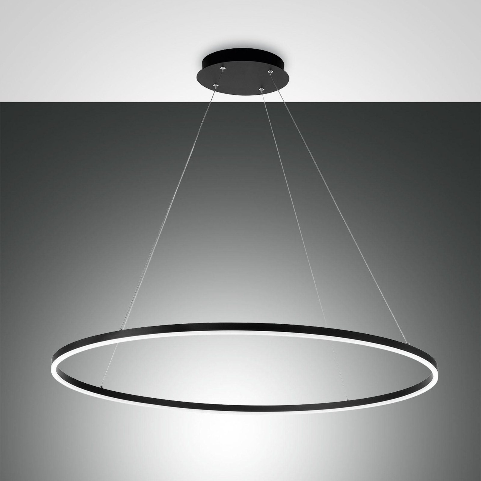 Giotto LED hanglamp, Ø 100 cm, 1-lamp, zwart