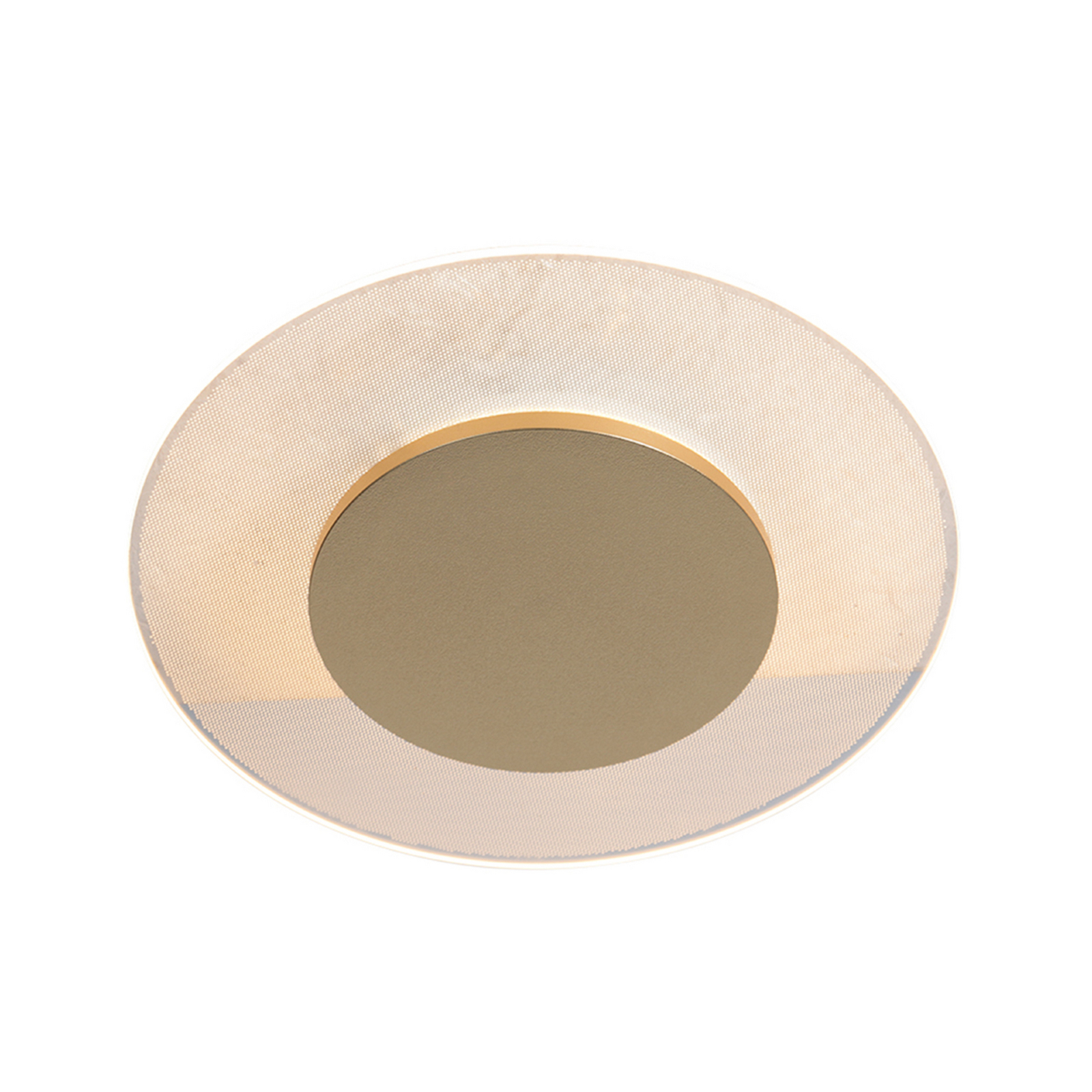 LED-taklampe Lido, gullfarget, Ø 42 cm