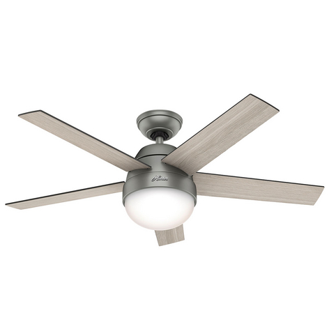 Hunter Stile fan with light, grey 