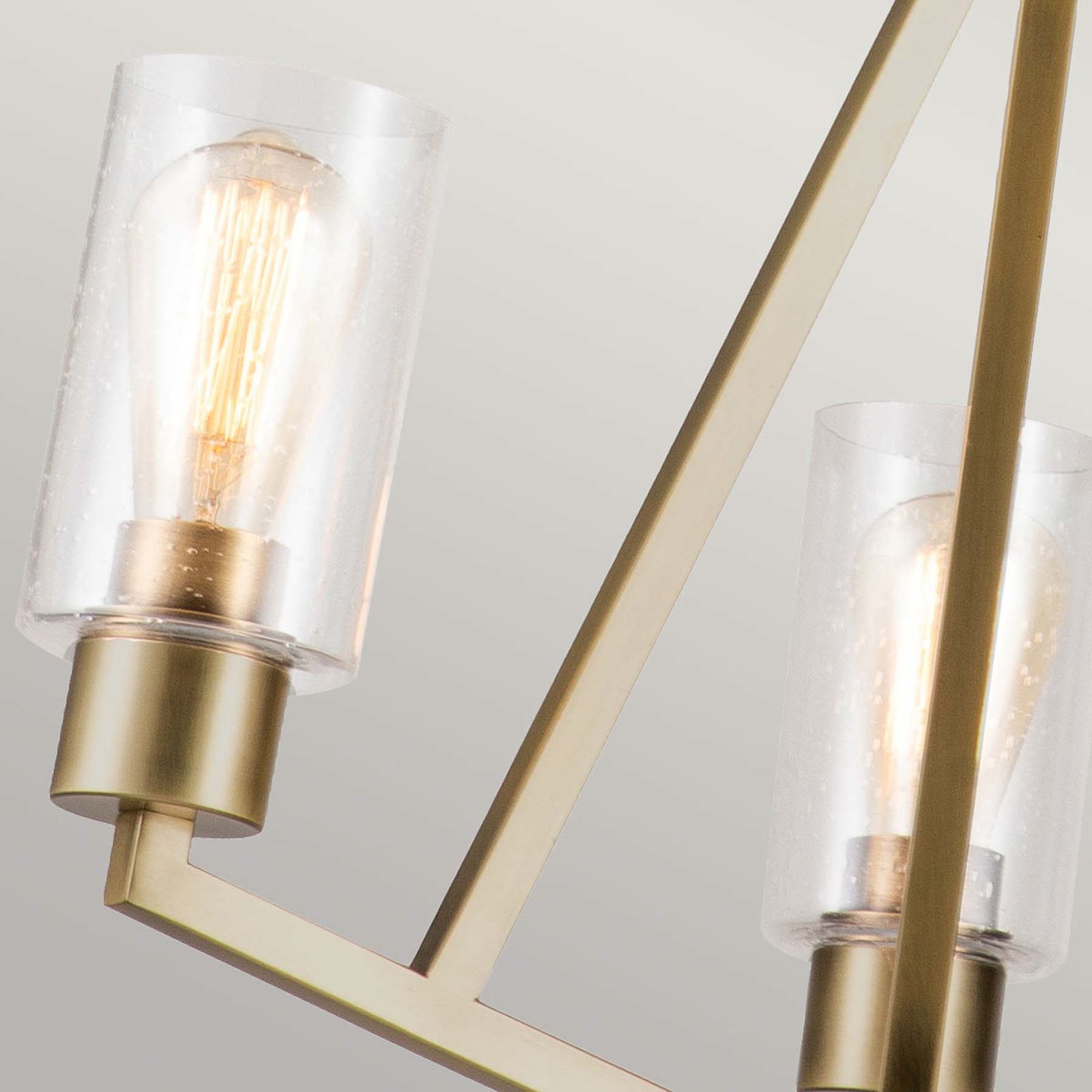 Deryn pendant light, 3-bulb, brass