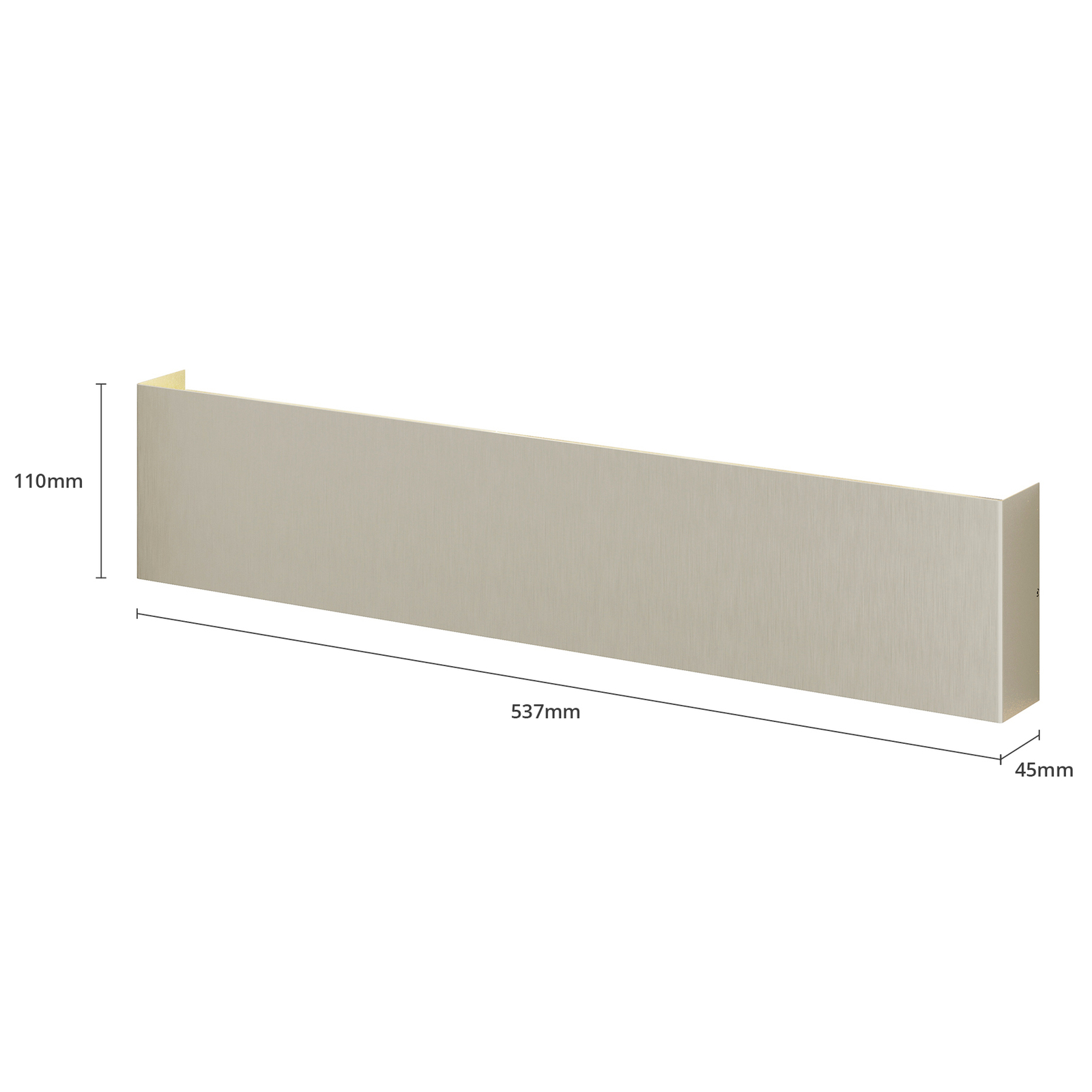 Quitani LED wandlamp Maja, nikkel, breedte 54 cm