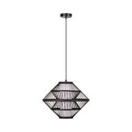 Hängeleuchte PASQUINO, schwarz, Ø 40 cm, Sperrholz, E27