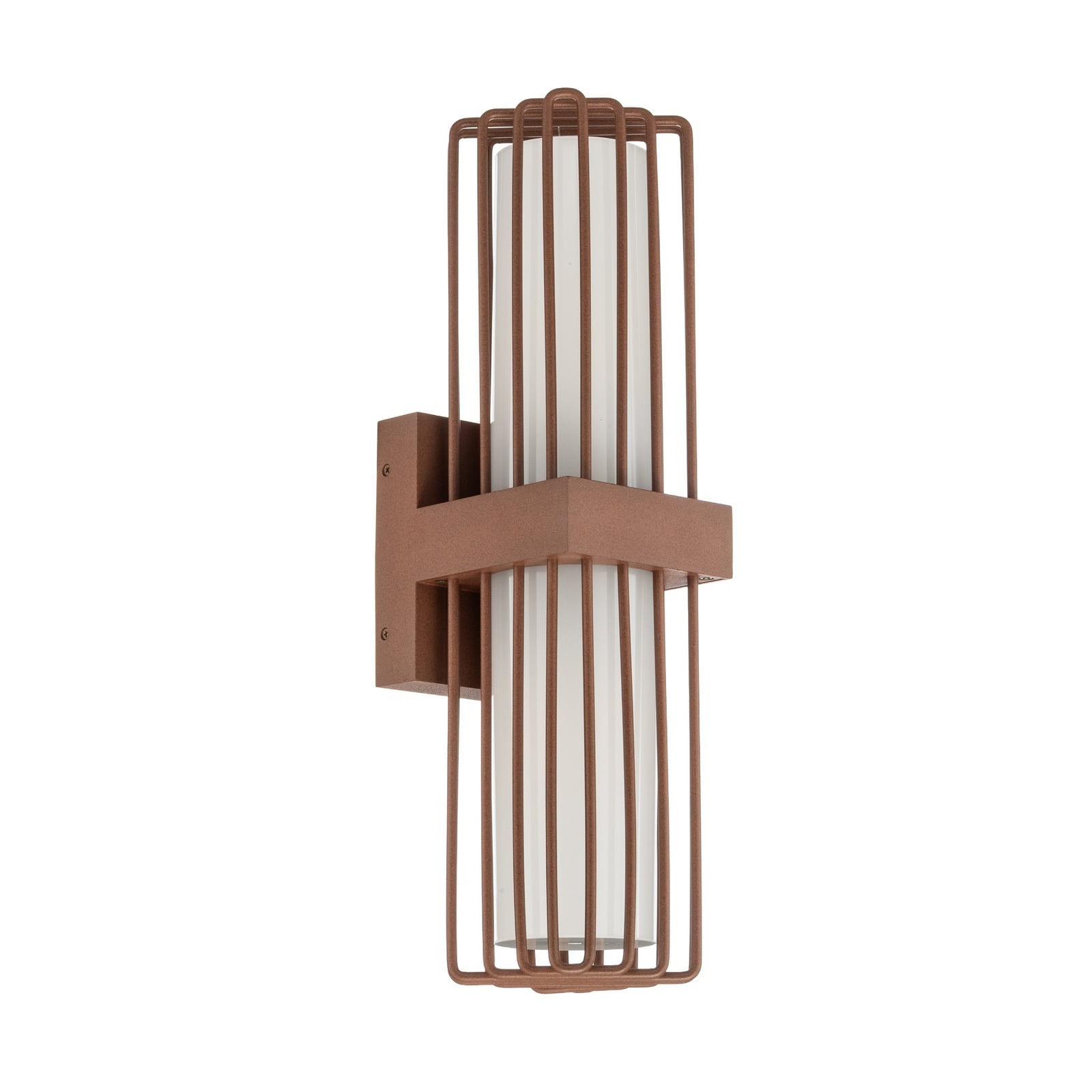 Lucande Chandan outdoor wall light, rust, 2-bulb, IP54, E27 Lucande Chandan outdoor wall light, rust, 2-bulb, IP54, E27