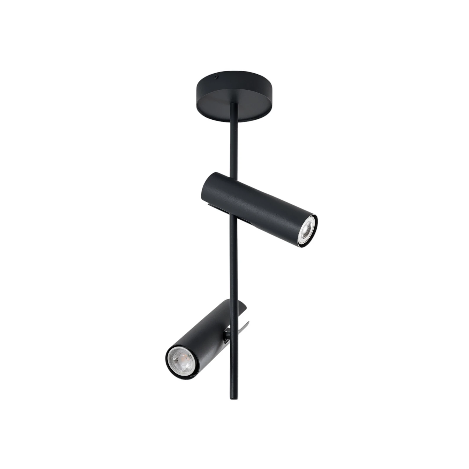 Spot pour plafond Leda 2, anthracite, à 2 lampes, acier, hauteur 55 cm