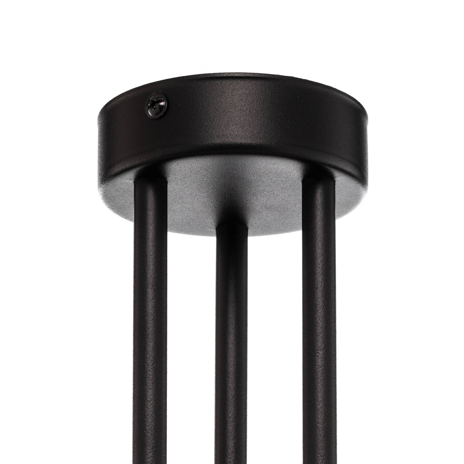 Lampa sufitowa Disk z drewnianymi elementami, 3-punktowa