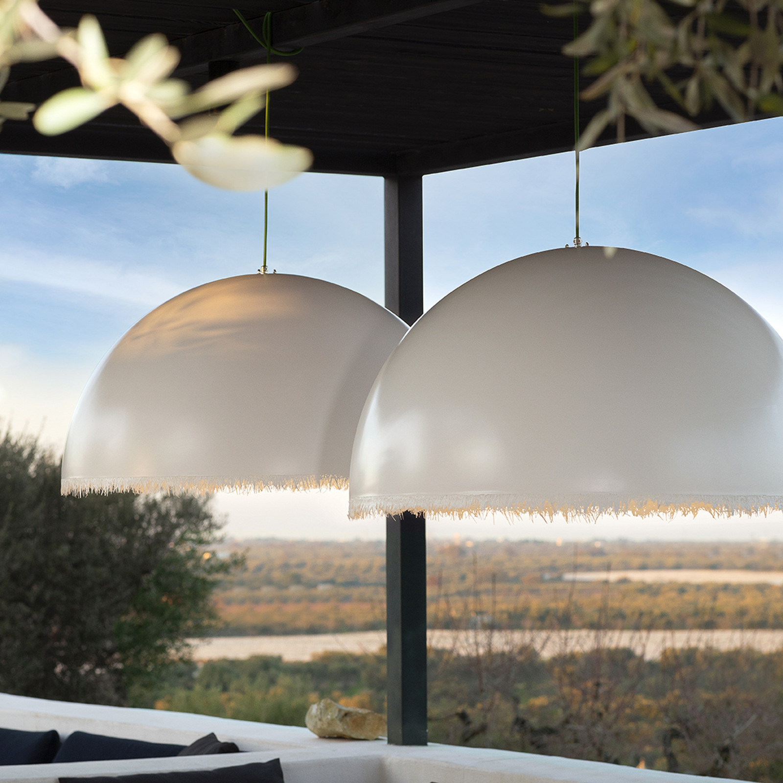 Karman Branco Plancton - Candeeiro Pendente De Exterior Led, Ø 75 Cm