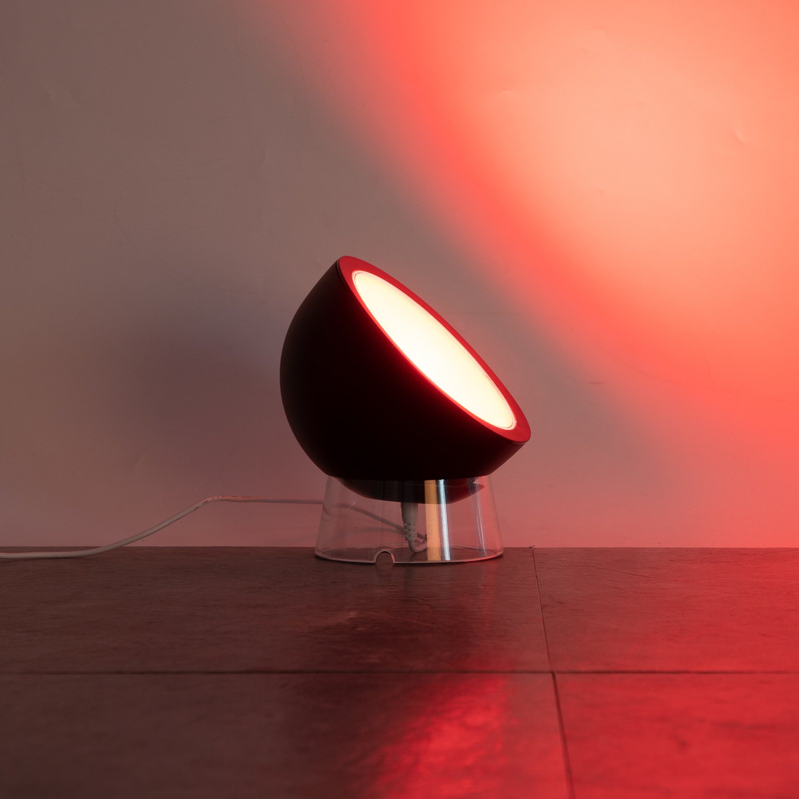 Stolová LED lampa Globe s funkciou RGBW, čierna