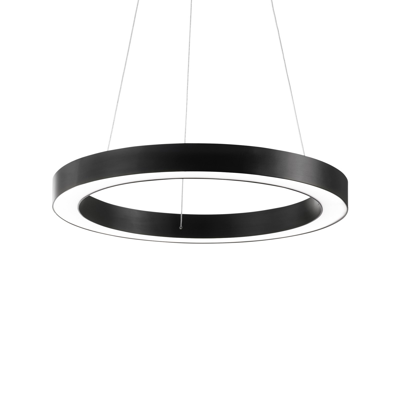 Ideal Lux LED-Hängeleuchte Oracle, Ø 70 cm, schwarz, 3.000 K