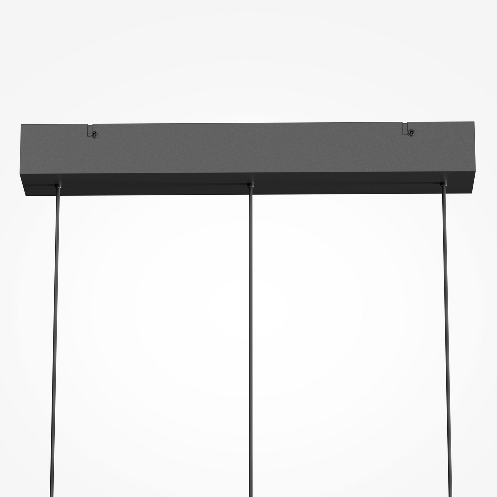 LED viseća svjetiljka FLOAT, prozirna/crna, s tri svjetla, 68 cm, staklo/metal