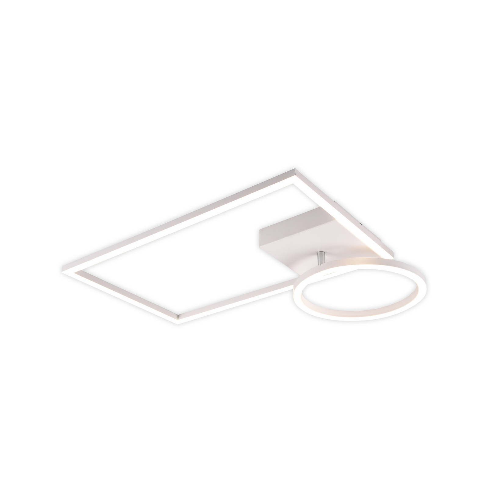 Lindby Coljana LED-Deckenlampe Rechteck/Ring weiß