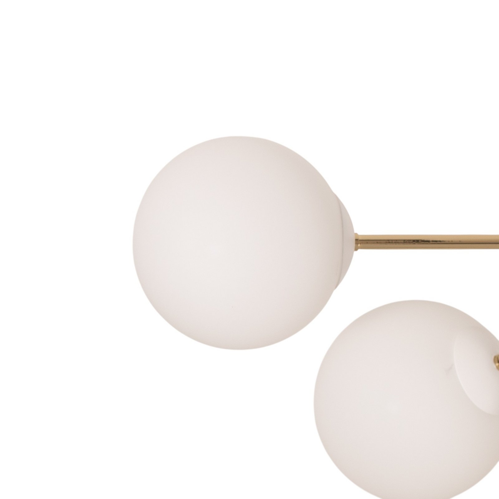 Lampa sufitowa Glassy, 6-punktowa, biała/złota/opalowa