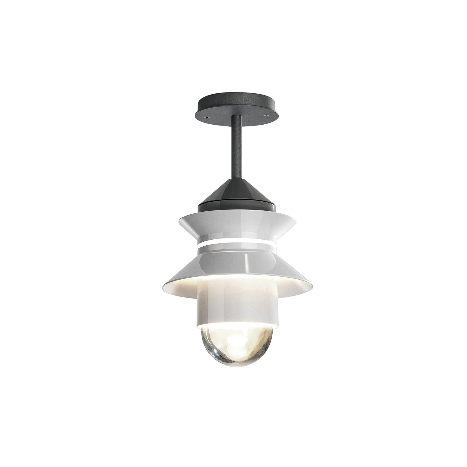 MARSET Santorini taklampa för utomhusbruk, IP65, vit