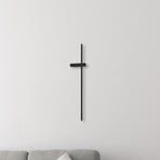 Applique murale LED Vision, hauteur 90 cm, métal, noir, 3 000 K