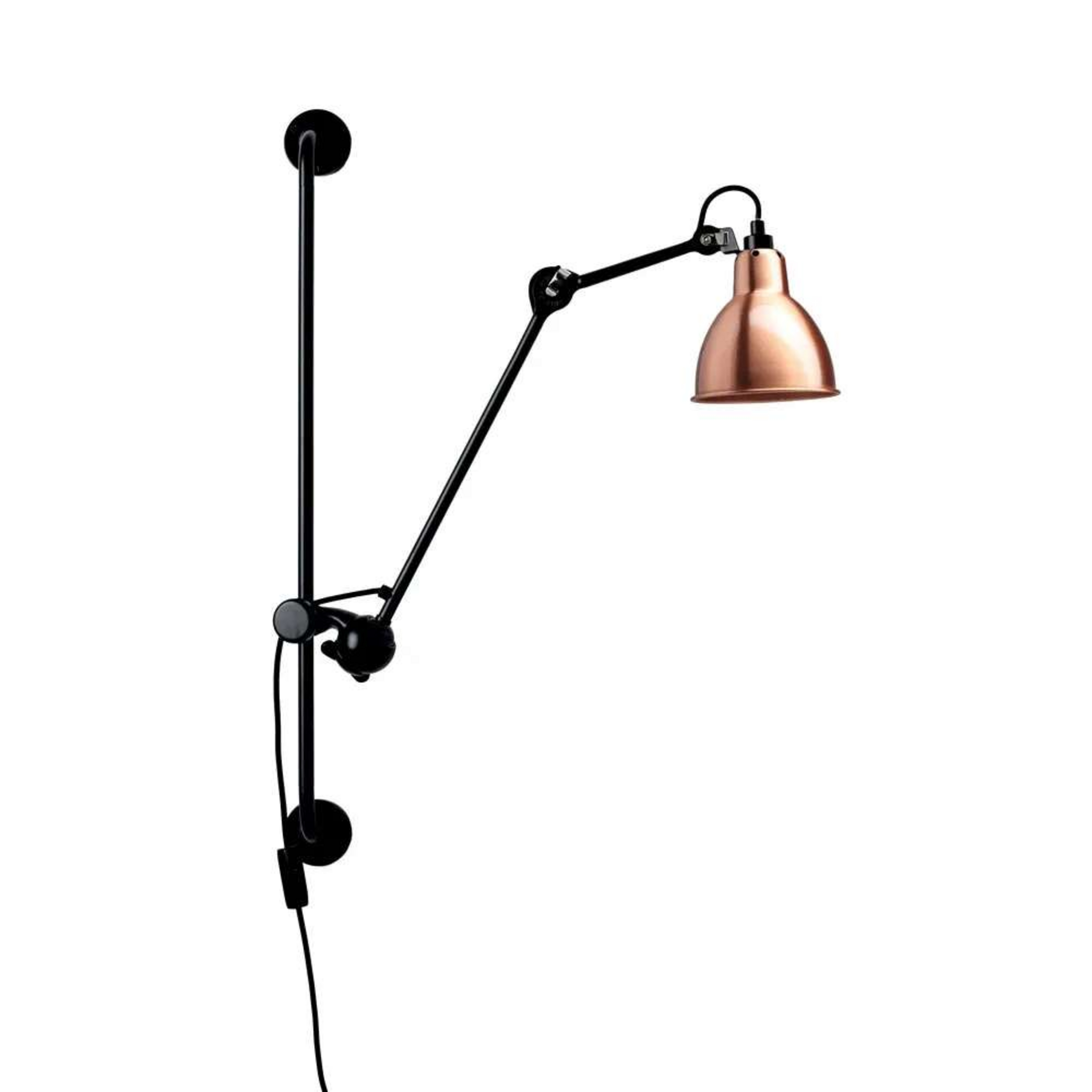 210 Applique da Parete Nero/Rame/Bianco - Lampe Gras