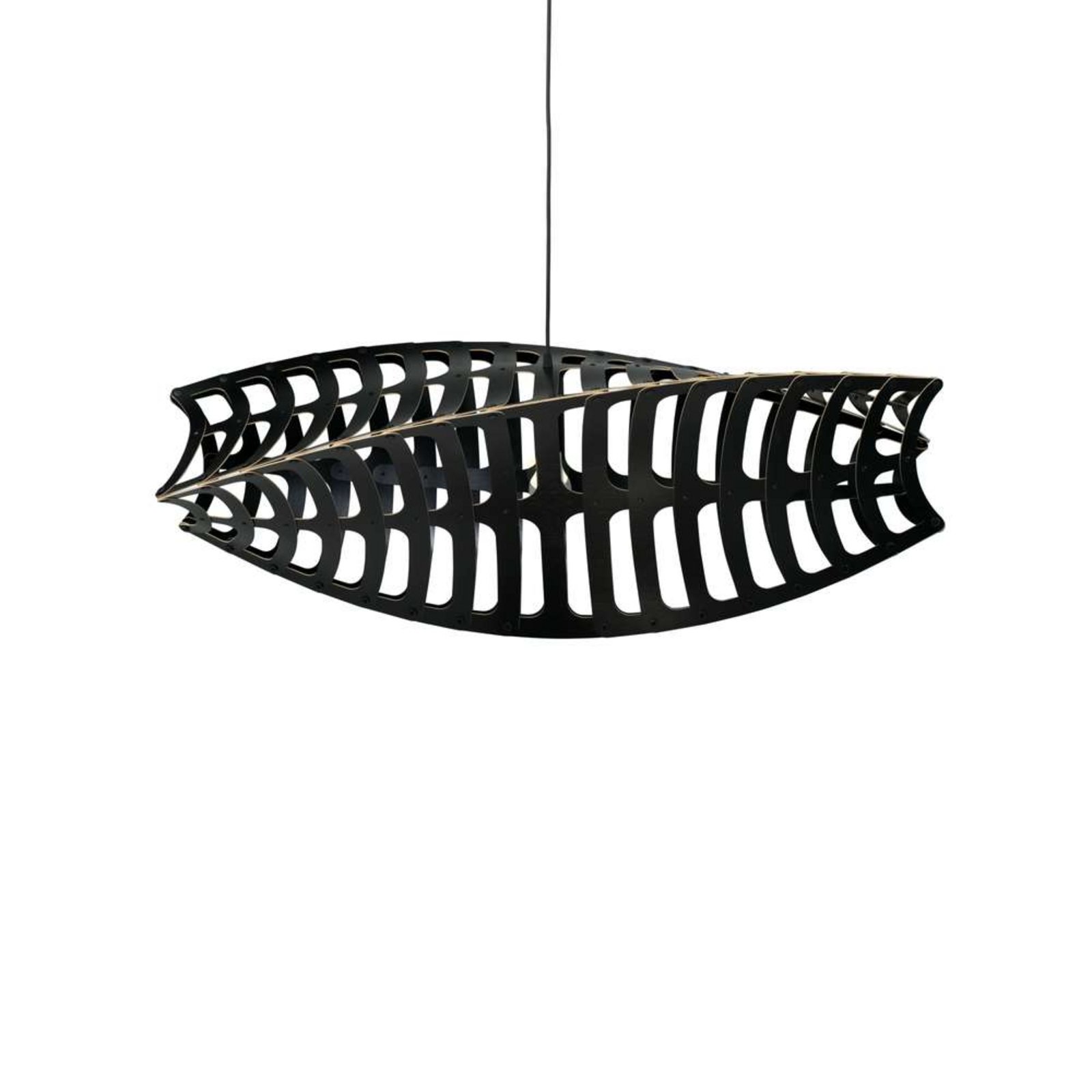 Toru Lustră Pendul Medium 2 Sides Black - David Trubridge