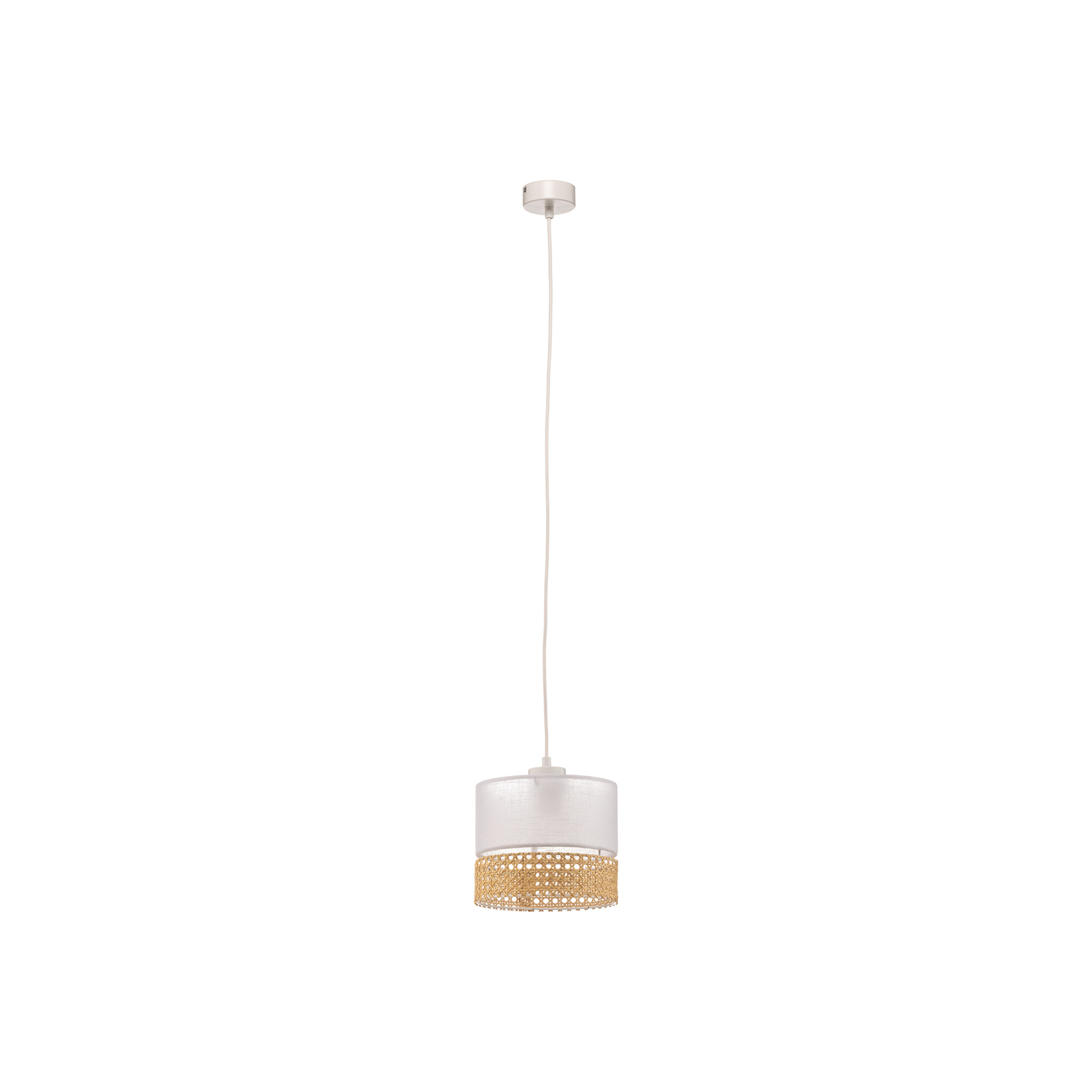Hanglamp Paglia wit/rattan 1-lamp Ø 20 cm