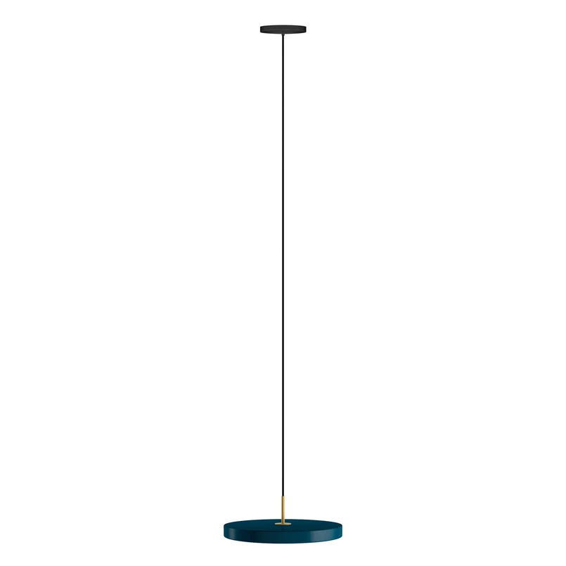 UMAGE - LED-Hängelampe Asteria Mini, petrol/messing, Ø 31 cm