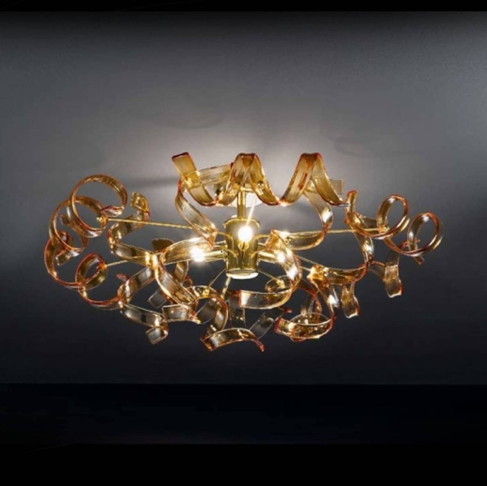 Lampa sufitowa Amber śred. 60 cm kolor bursztynu