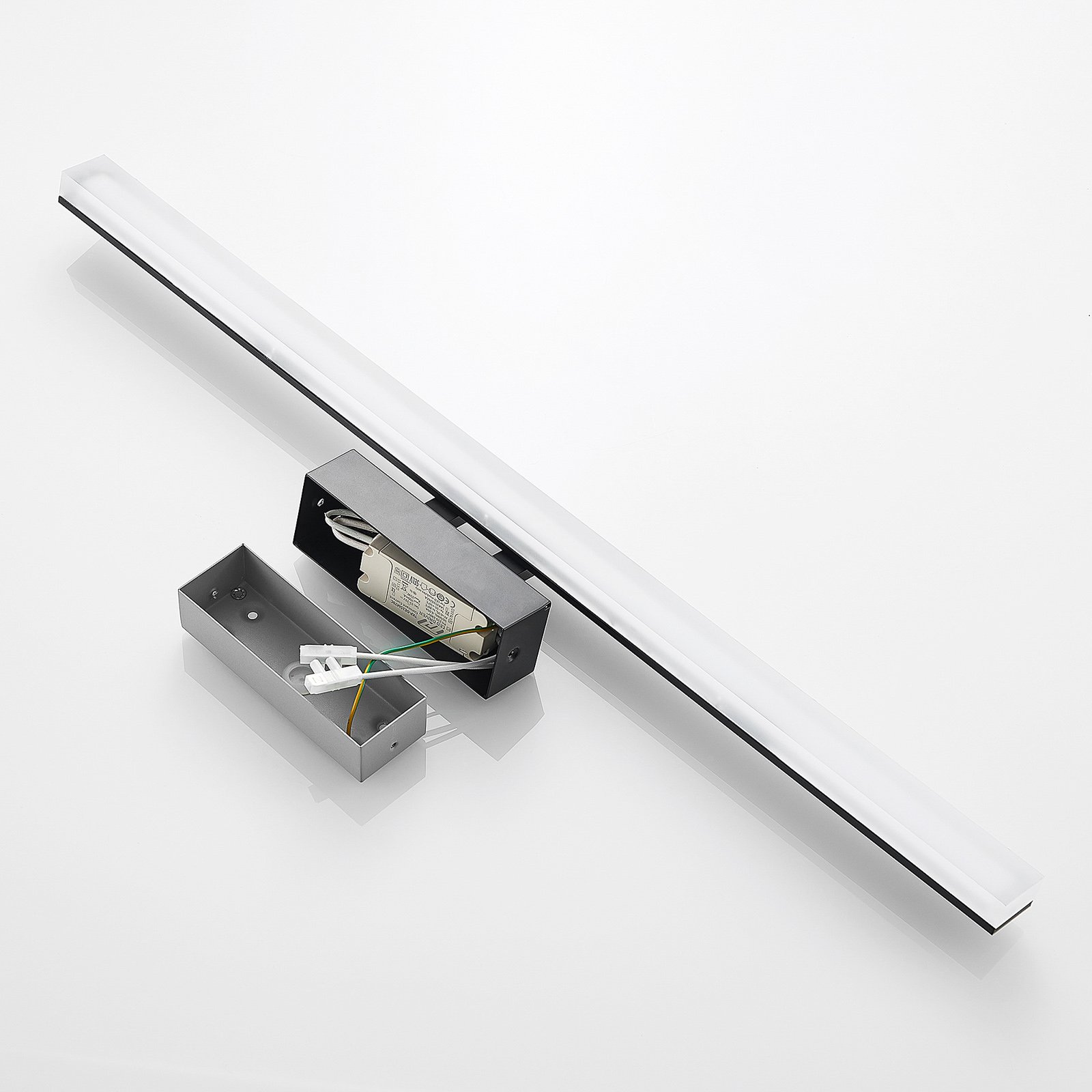 Lisana LED Wall Lamp IP44 L75 Black - Lucande