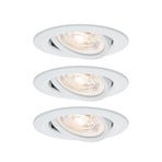 Lámpara empotrable Paulmann NOVA, blanca, Ø 9 cm, orientable, atenuable, juego
