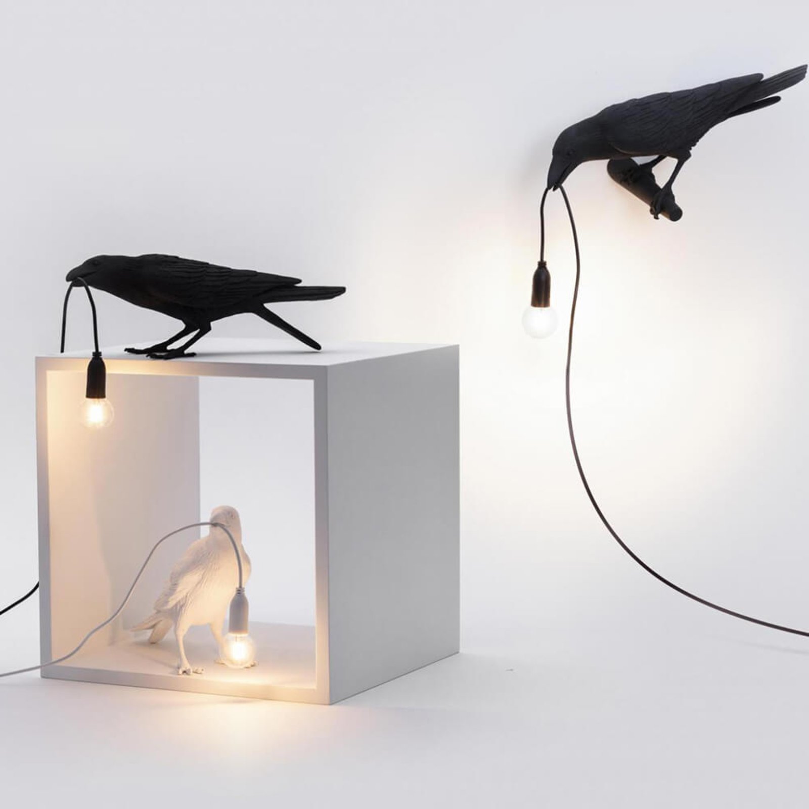 Bird Lamp Looking Left Aplică de Perete Black - Seletti