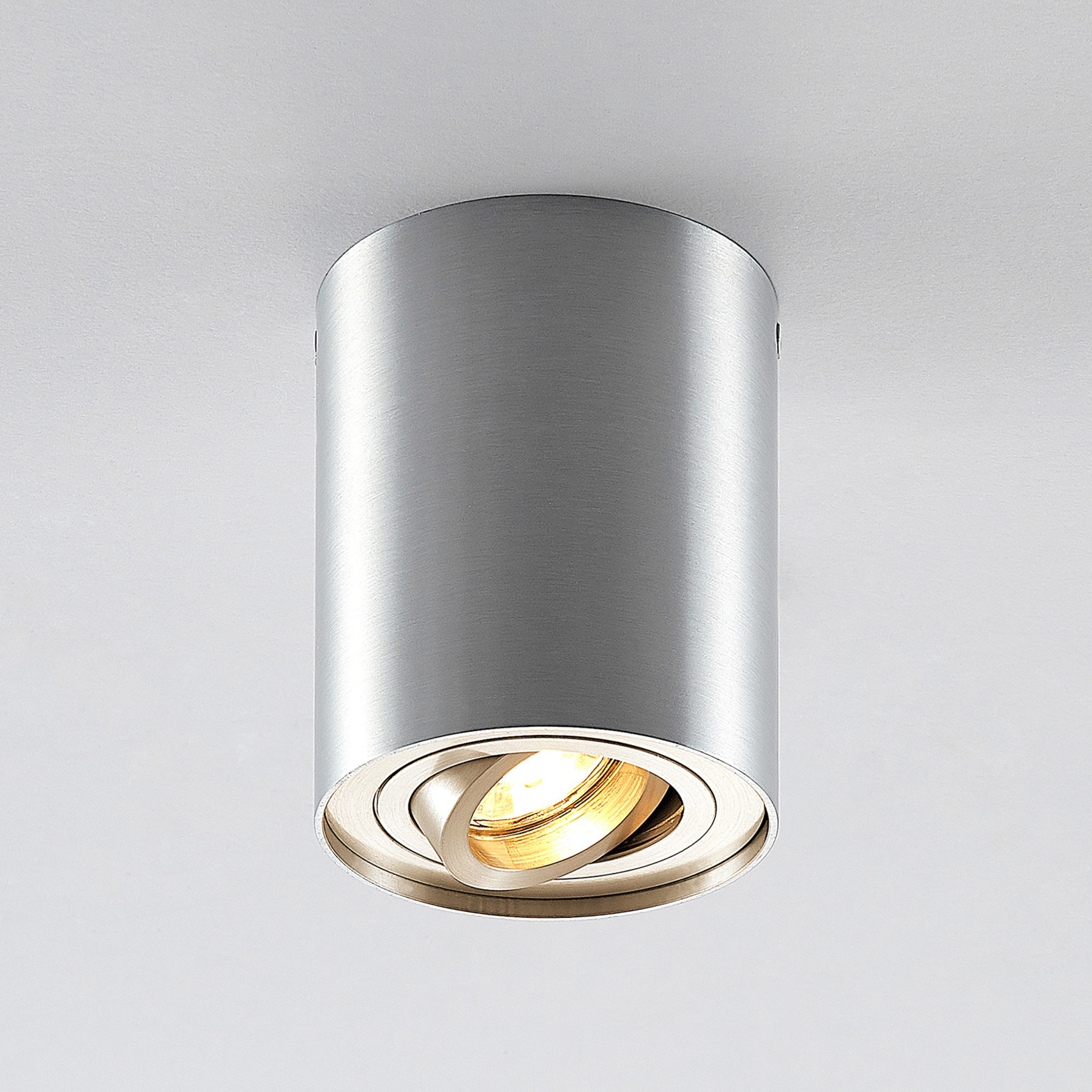 ELC Aleena downlight, adjustable, round, aluminium, for Living / Dining Room, aluminium, metal, GU10, 50 W, energy efficiency: A++, H: 12.6 cm