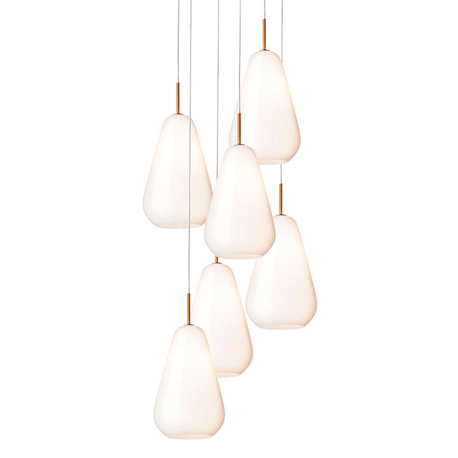 Anoli 6 Lampadario Nordic Gold/Opale - Nuura