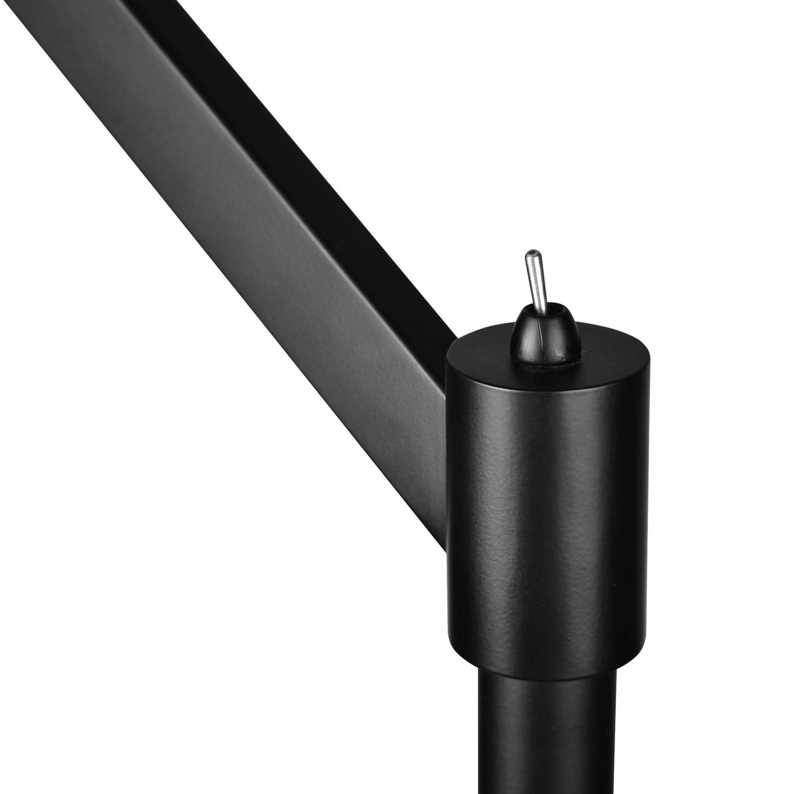 Trio Lighting Cassio floor lamp with fabric shade, black