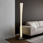 LED-gulvlampe Malinda, klar/antracitt, 155 cm høy, CCT
