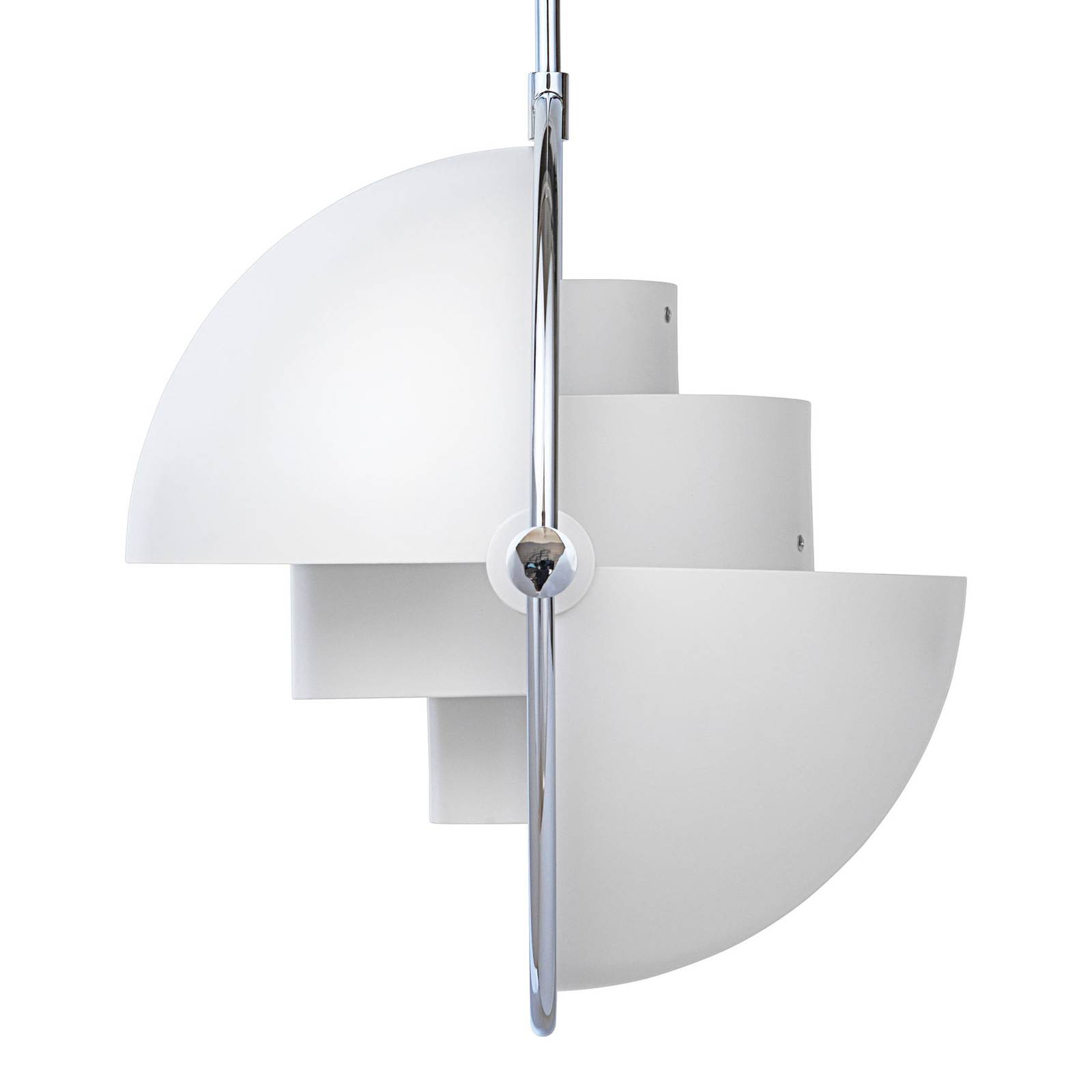 Lampa wisząca Gubi Lite, Ø 36 cm, chrom/biały