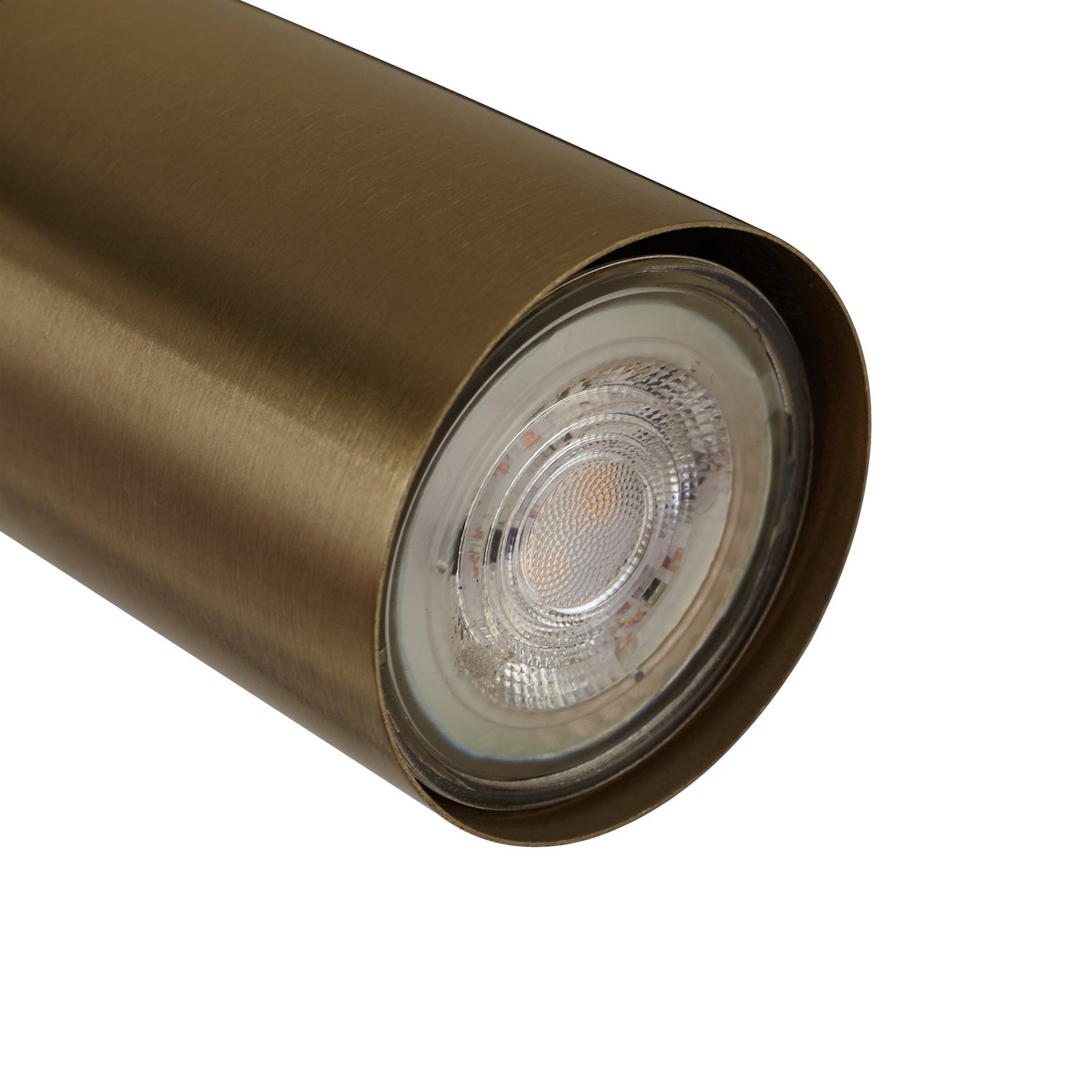 Lindby plafondspot Bravius, messing, 6-lamps, ijzer
