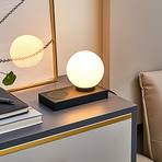 Lindby Junis asztali lámpa, fekete, töltő funkcióval