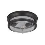Glasgow ceiling light with glass shade, IP44 black