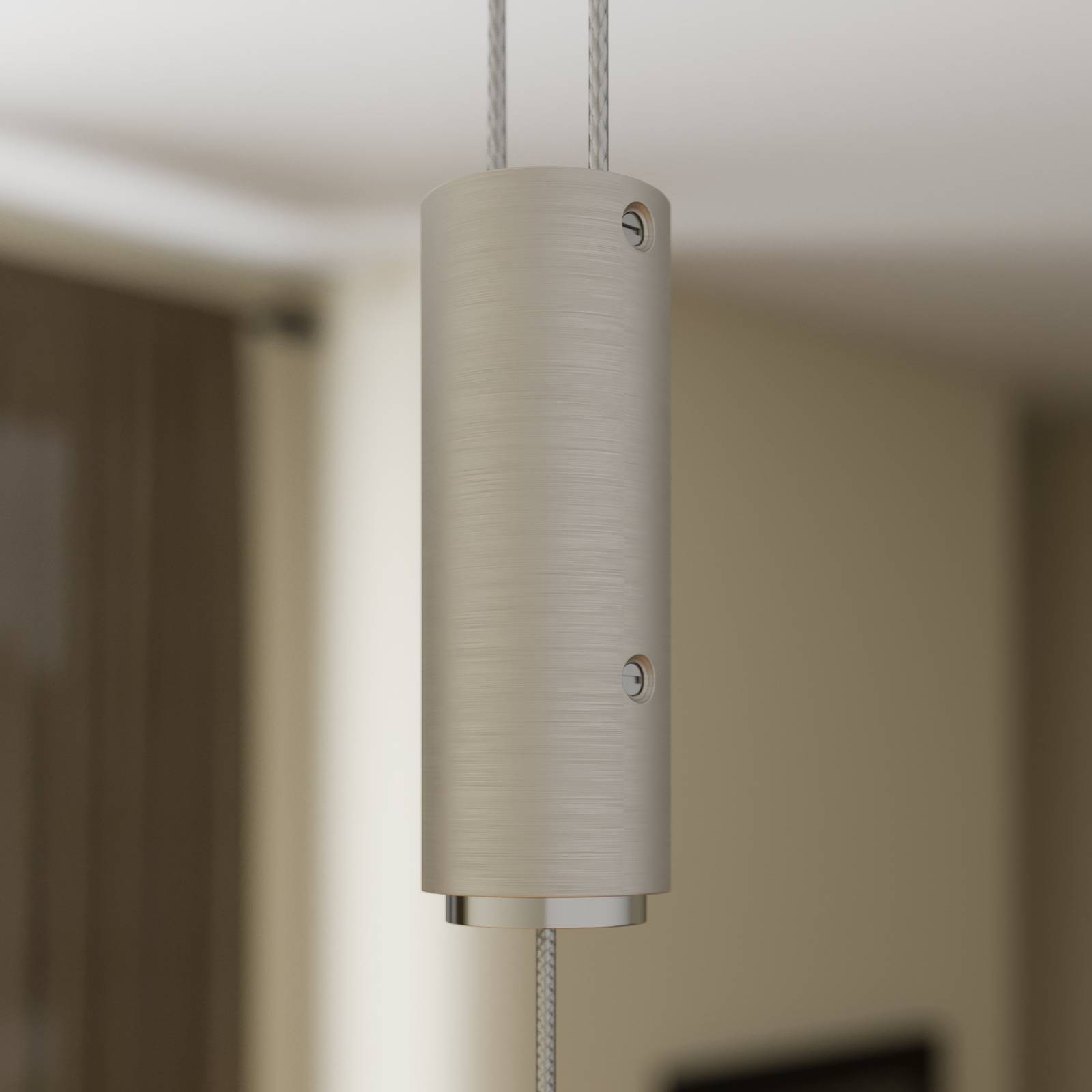 Quitani lampa wisząca LED Nora, dąb naturalny, długość 118 cm