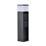 Lampe pour socle LED MAINS, gris foncé, 37 cm, IP54, 2 prises