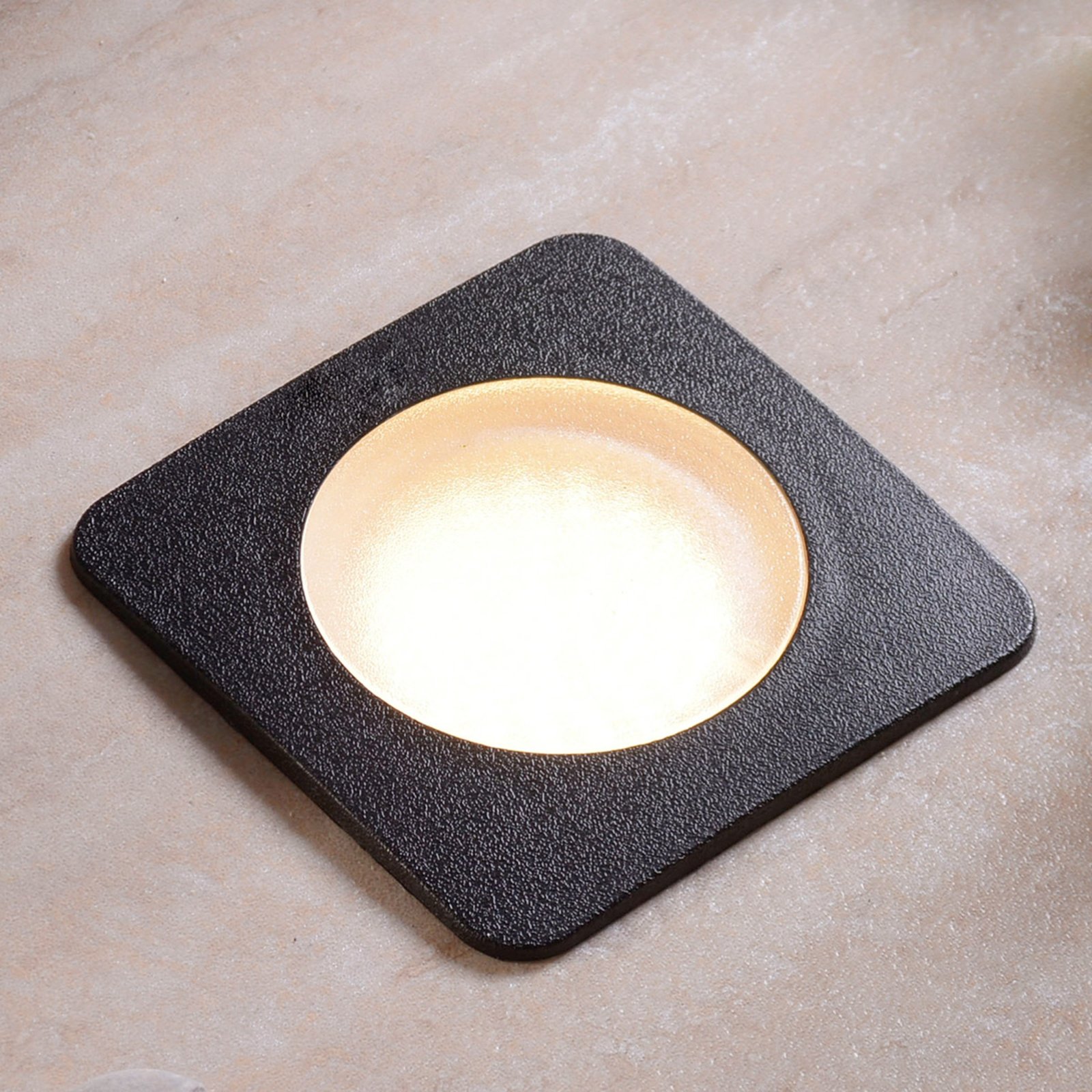 Lámpara empotrada suelo LED Ceci 120-SQ negro CCT