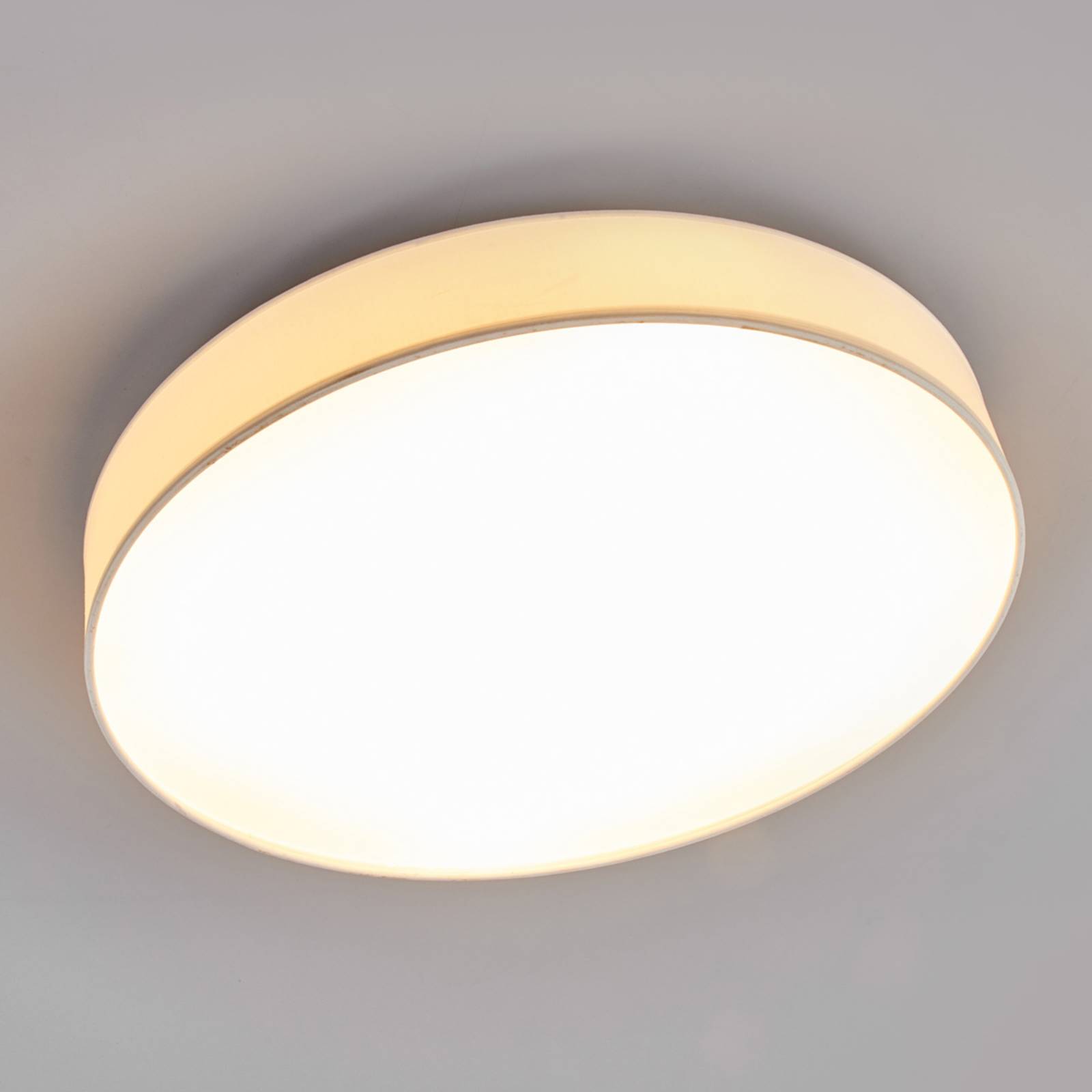 Lampa sufitowa LED z materiału Saira, 50 cm biała