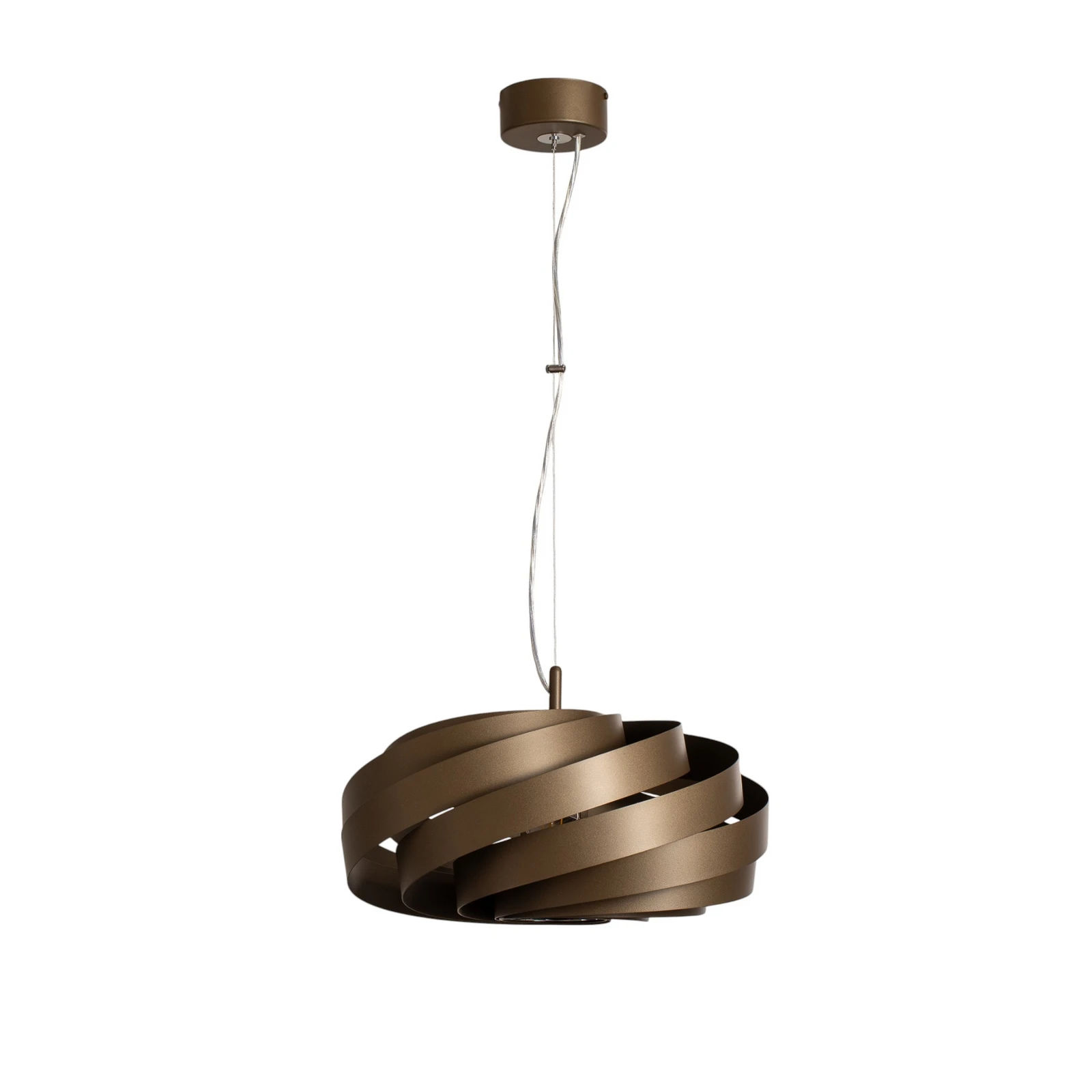 Lampada a sospensione Vento, marrone caffè, Ø 50 cm