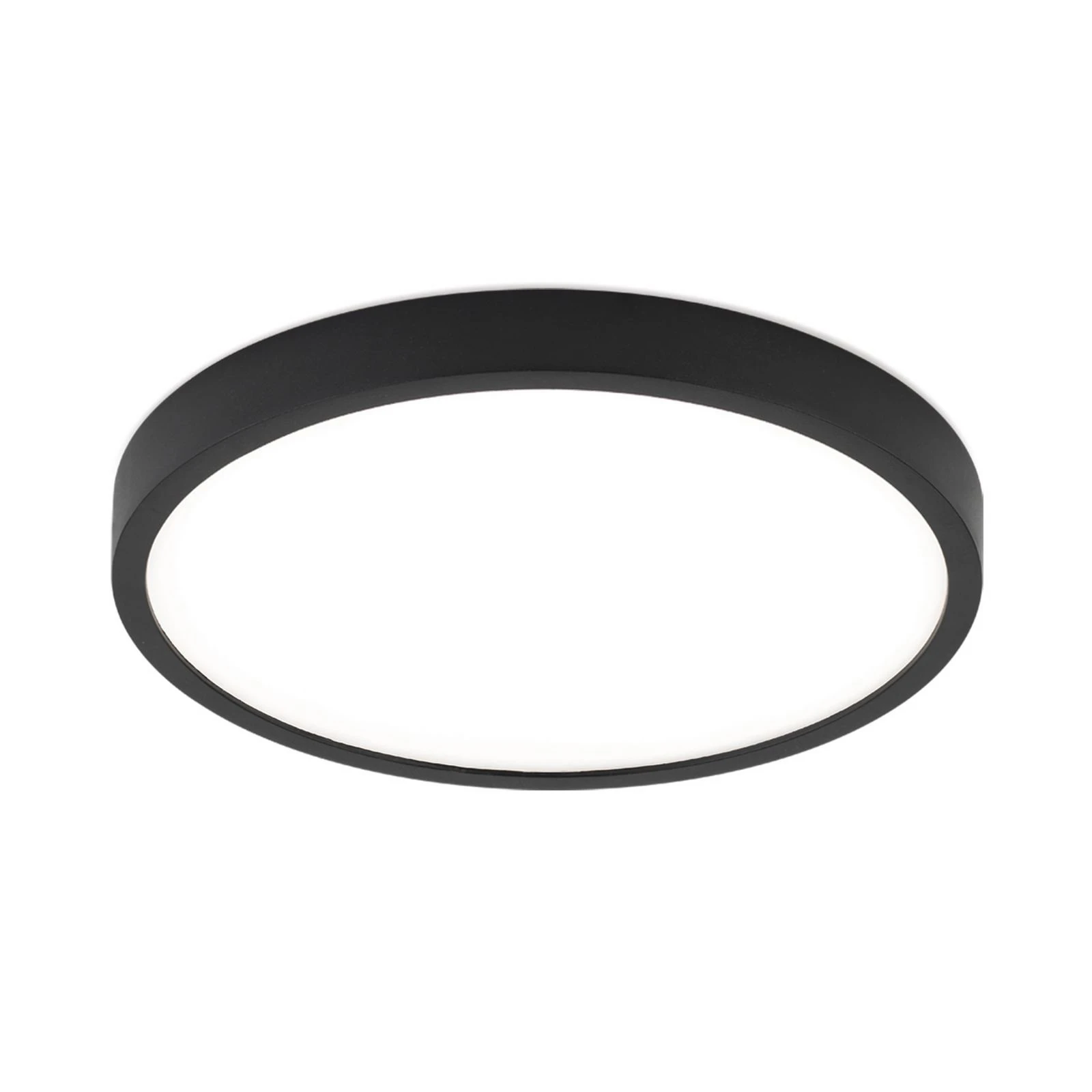 Candeeiro de teto LED Disc, preta Ø 24 cm, CCT metal/plástico