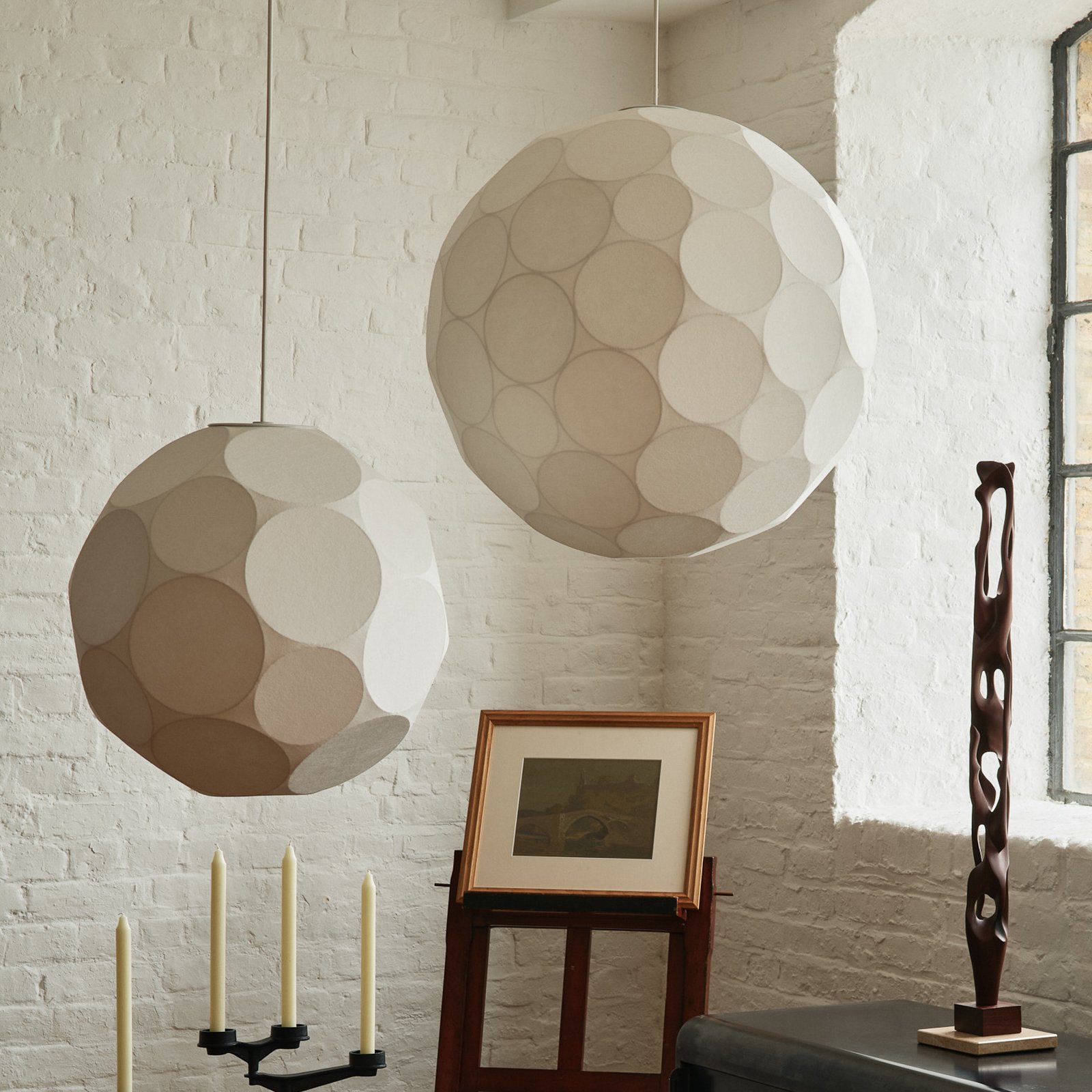 Tom Dixon hanging light Soft, Ø 45 cm, white, plastic, E27