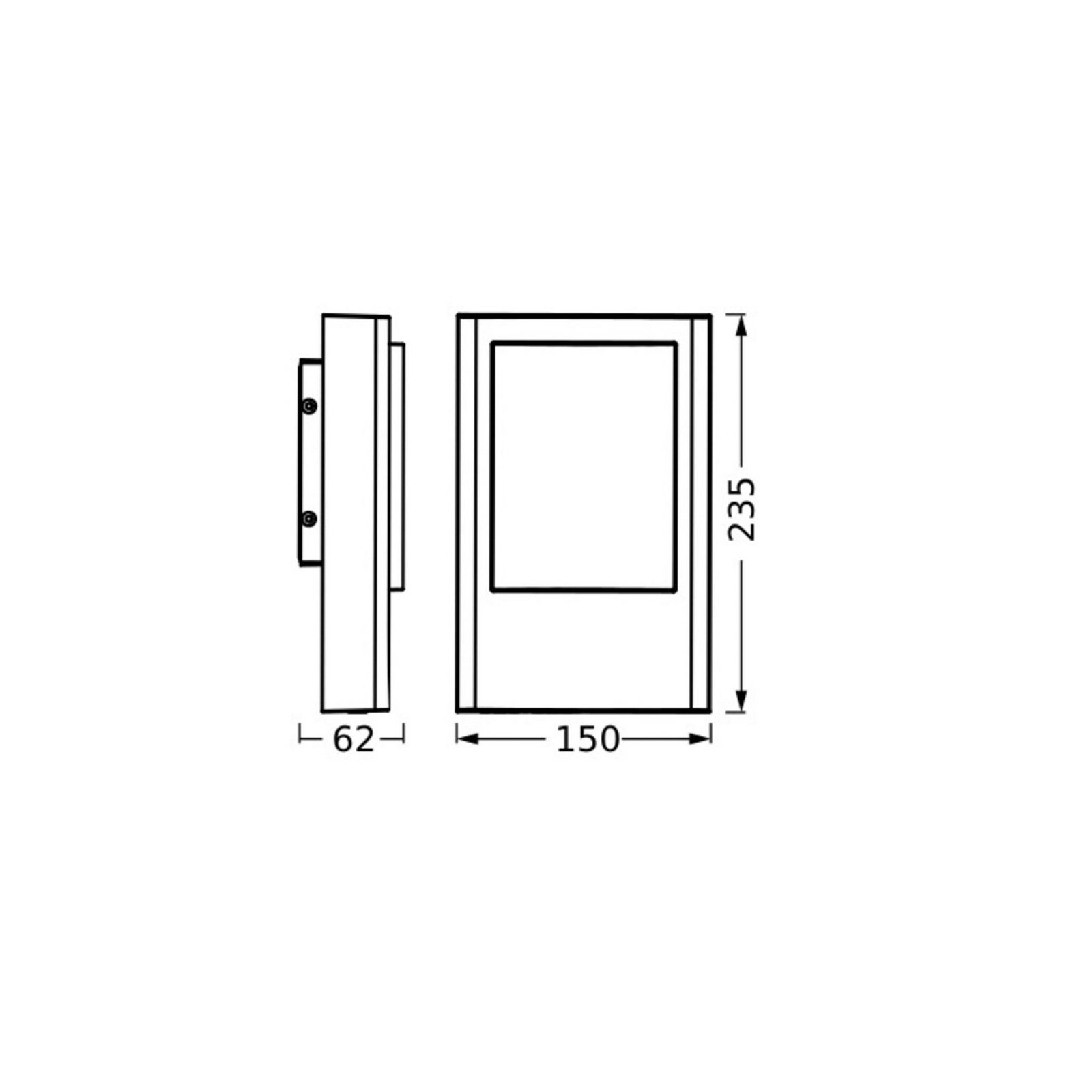 OSRAM applique da esterni LED ENDURA STYLE ENTRANCE, grafite, IP44