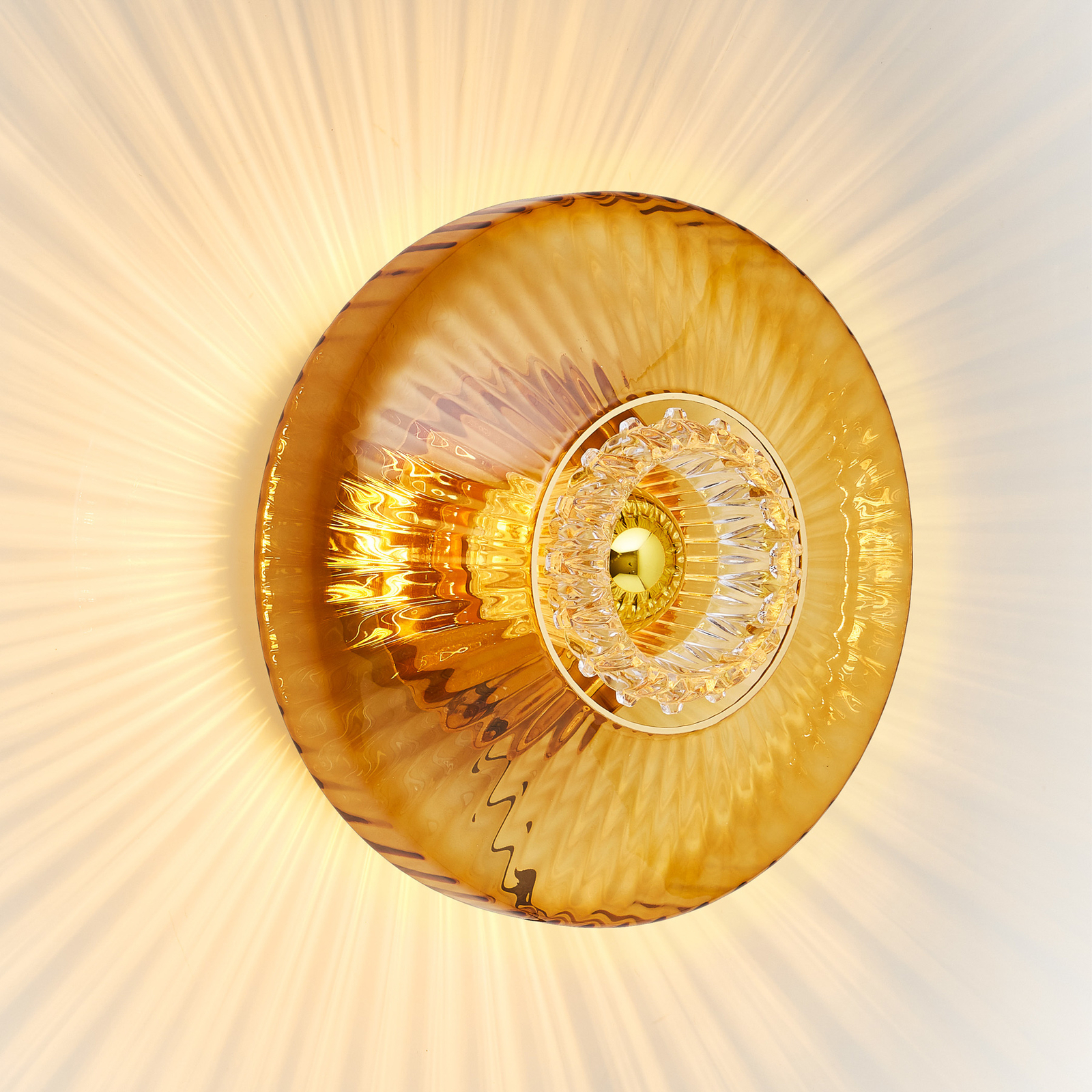Wandlamp New Wave Optic XL, amber, Eyeball, stekker