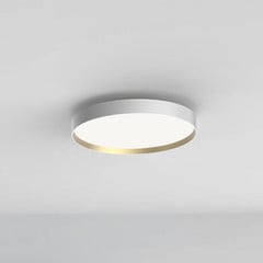 LOOM DESIGN LED stropné svietidlo Lucia, biela/zlatá farba Ø 45 cm