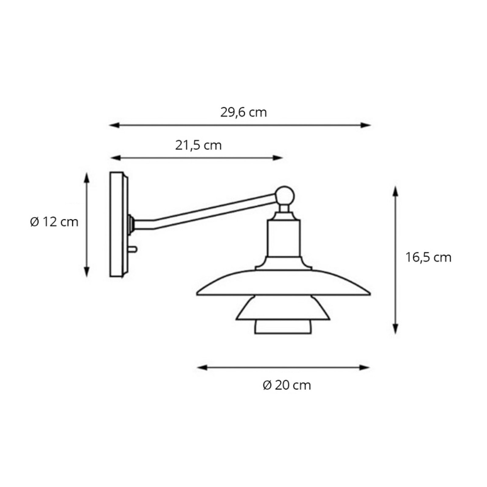 PH 2/1 abat-jour en haut Lampe de table/applique murale Opal - Louis Poulsen