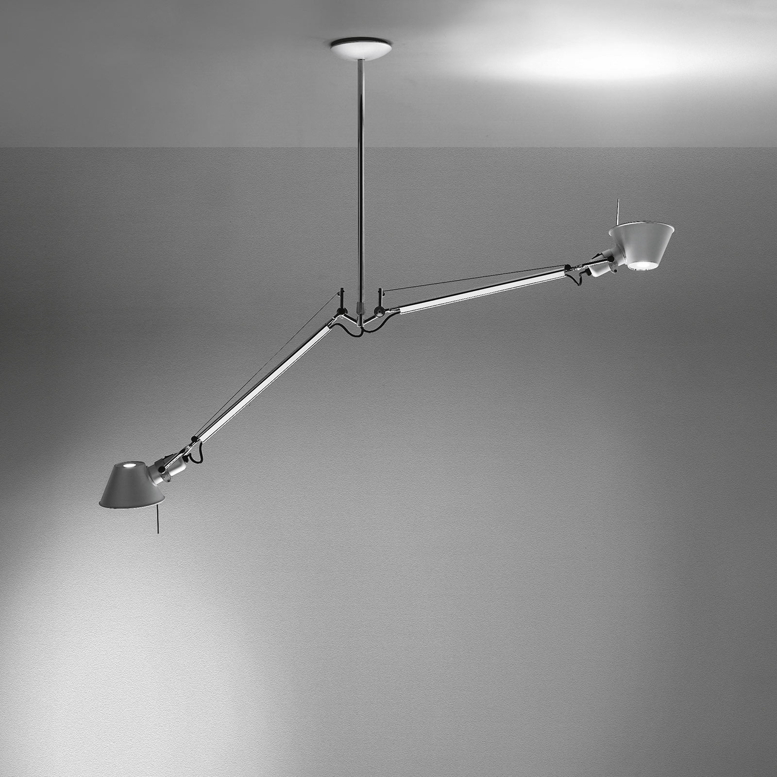Tolomeo Due Bracci Lampa Wisząca Aluminium - Artemide