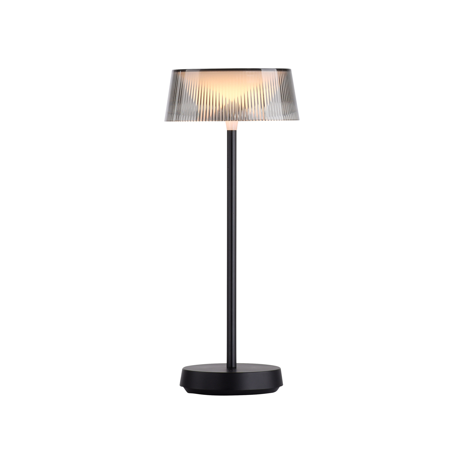 Dora LED battery table lamp, dimmable, IP44 black