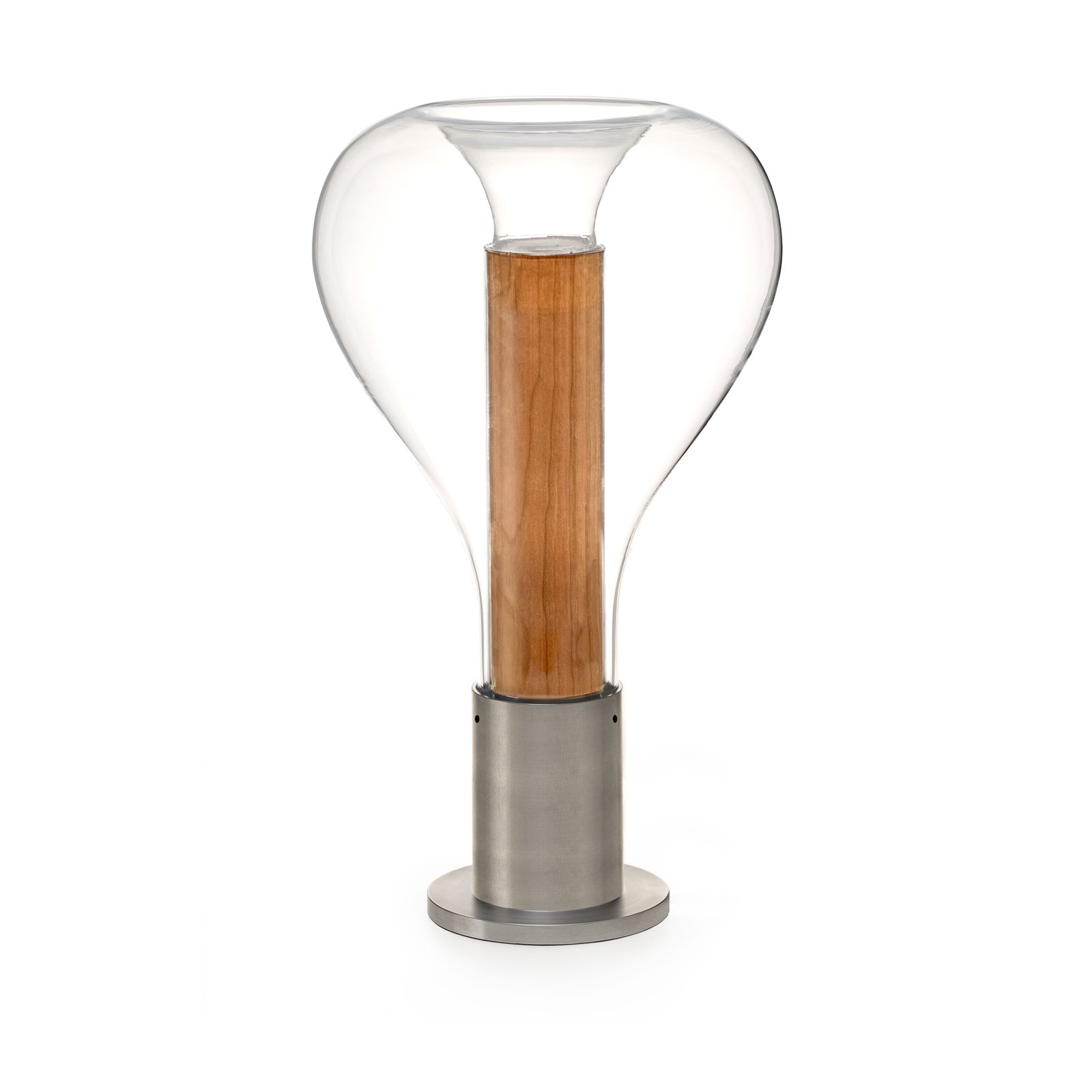 LZF Eris LED table lamp glass shade, aluminium