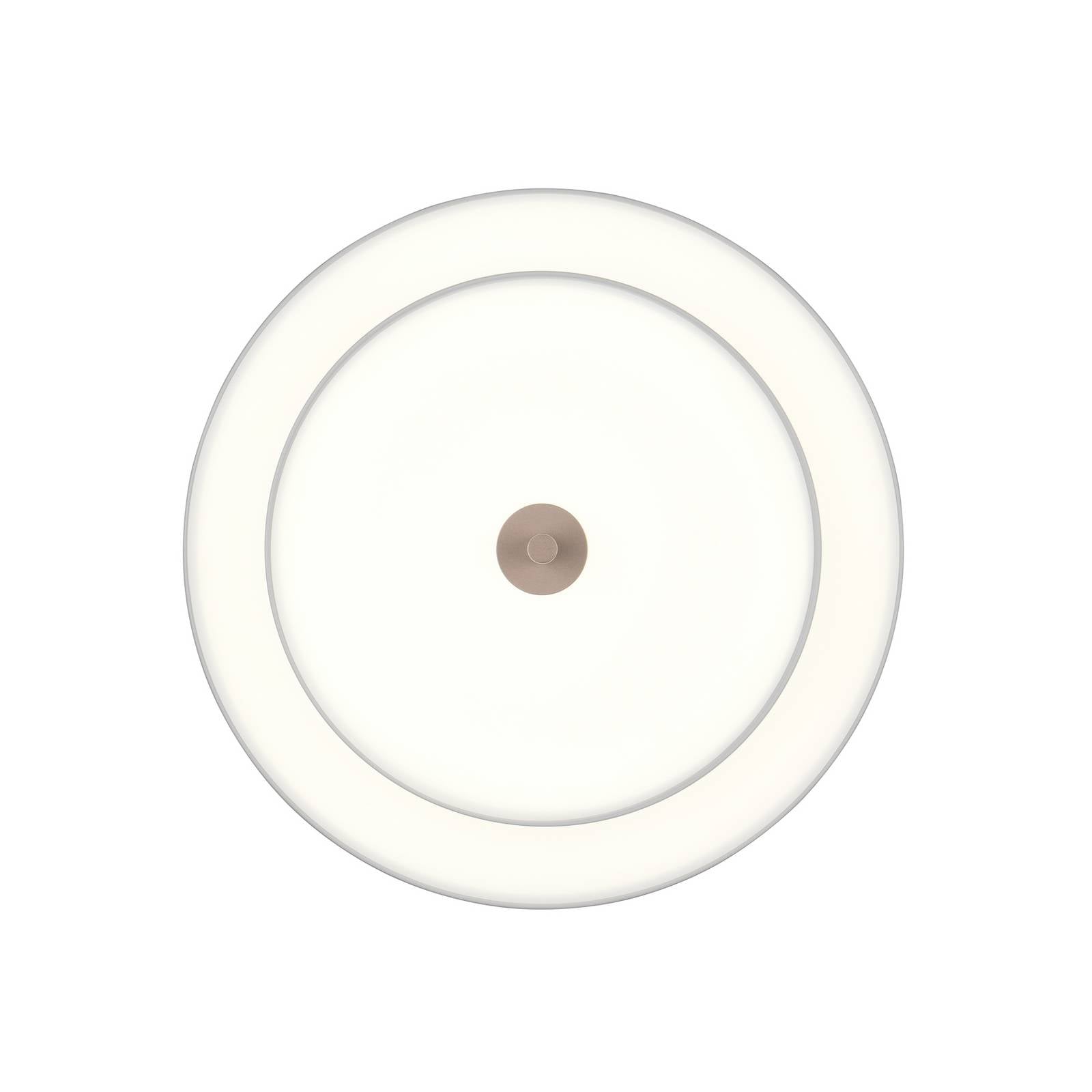 LED-Deckenlampe Keaton, hellgrau, Ø 40 cm, Metall, CCT