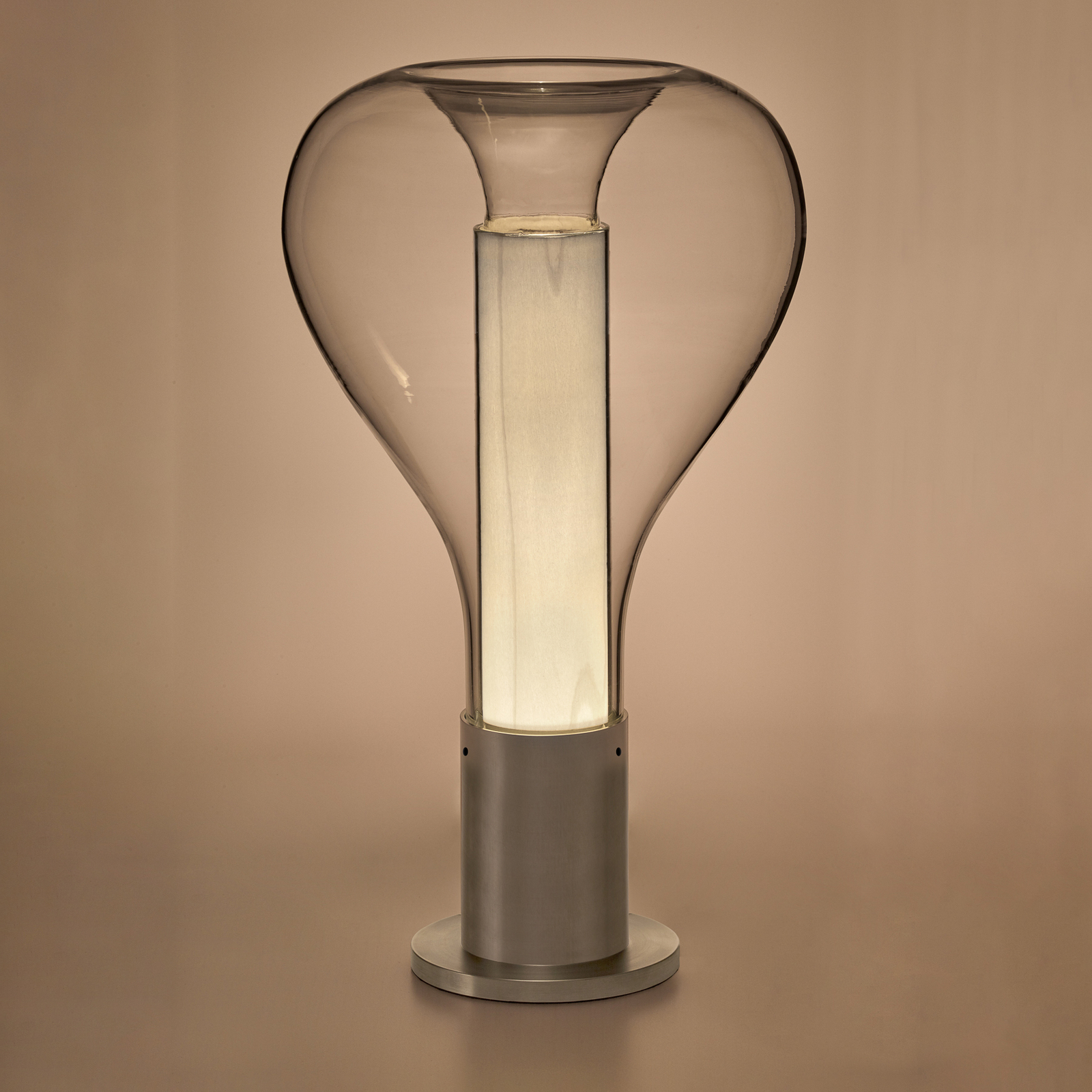 LZF Eris lampa stołowa LED szkło aluminium/kość