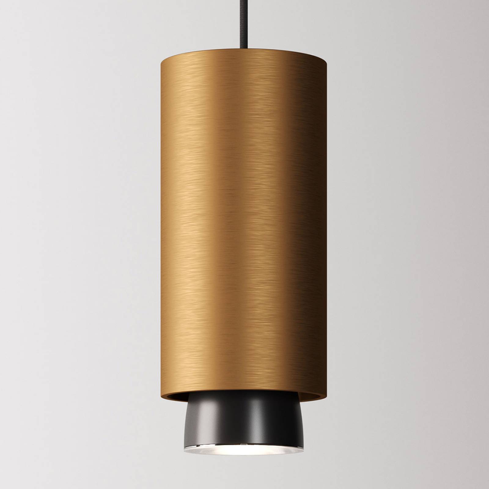 Fabbian Claque lampa wisząca LED 20 cm brązowa